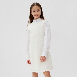 Платье для девочки MINAKU: PartyDress, цвет белый, рост 128 см