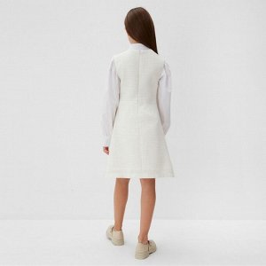 Платье нарядное детское MINAKU: PartyDress, цвет белый.