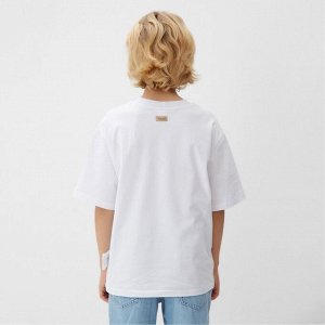 Футболка детская MINAKU:Basic line kids цвет белый.
