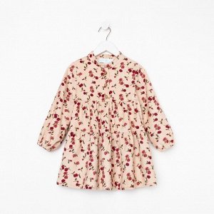 Платье детское KAFTAN «Цветы» 30 (98-104 см), бежевое