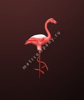Ф Птица Фламинго малый на железных ногах 70*60см 12668 Мт
