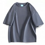 Футболка мужская однотонная OVERSIZE, цвет серый