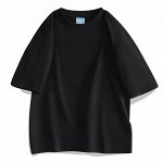 Футболка мужская однотонная OVERSIZE, цвет черный