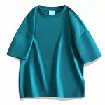 Футболка мужская однотонная OVERSIZE, цвет синий