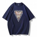 Футболка мужская OVERSIZE, цвет темно-синий, с принтом