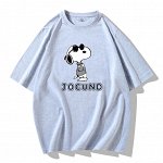 Футболка мужская OVERSIZE, цвет светло-серый, с принтом