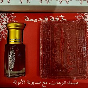 BUSTAN BUDUR Набор подарочный Макмария-афродизиак Гранатовый Мускус + мыло Гранат, 6 мл