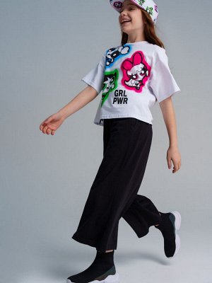 Комплект трикотажный для девочек: фуфайка (футболка), брюки