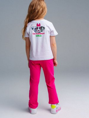 Комплект трикотажный для девочек: фуфайка (футболка), брюки