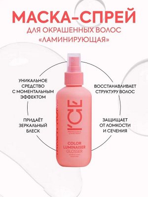 Натура Сиберика Маска спрей для окрашенных волос Ламинирующая 200 мл ICE by NATURA SIBERICA