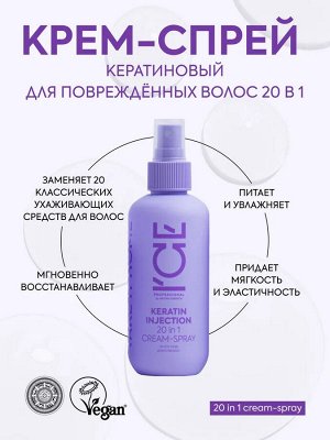 Натура Сиберика Кератиновый крем спрей для повреждённых волос 20 в 1 200 мл ICE by NATURA SIBERICA