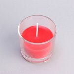 Свеча ароматическая в стакане АЛАНИЯ &quot;Бархатная роза&quot;, 5,5 см