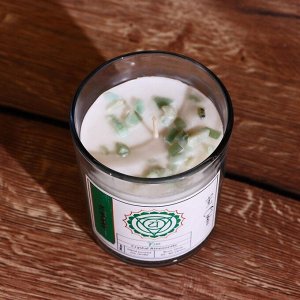 Свеча соевая «7 чакр» с кристаллами, 200 г, Анахата