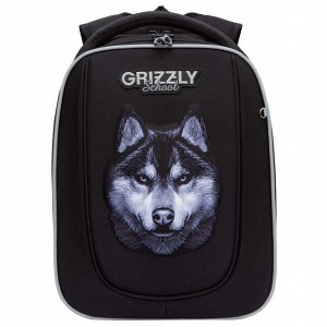 Ранец школьный формованный GRIZZLY с анатомической спинкой, на ножках, для мальчика