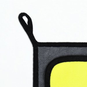 Полотенце для животных супервпитывающее, малое, 30 х 30 см, жёлтое