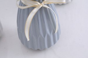 Интерьерная ваза с лентой маленькая из керамики 15 см
