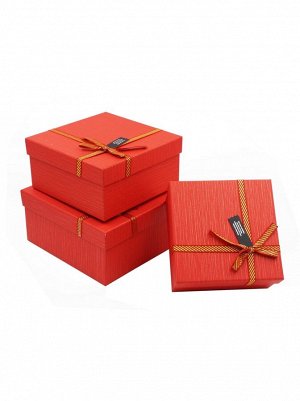 Коробка картон 18,5 х18,5 х9,5 см н-р 3 шт квадрат микс LX12-19/12-17/12-21/12-20 HS-61-42/44/45/46