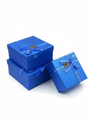 Коробка картон 18,5 х18,5 х9,5 см набор 3 шт квадрат цвет микс LX12- HS-61-49,50