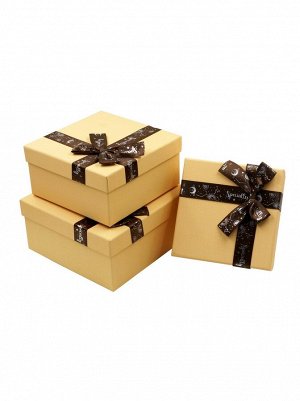 Коробка картон 18,5 х18,5 х9.5 см набор 3 шт цвет микс HS 61-51/52/53/54