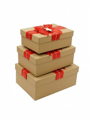 Коробка картон 22 х15 х9,5 см набор 3 шт с лентой HS-61-65,74,76
