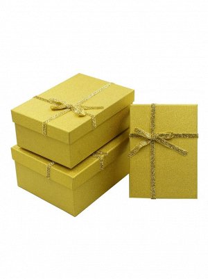 Коробка картон 22,5 х16 х9,5 см набор 3 шт с бантом HS-61-72,73