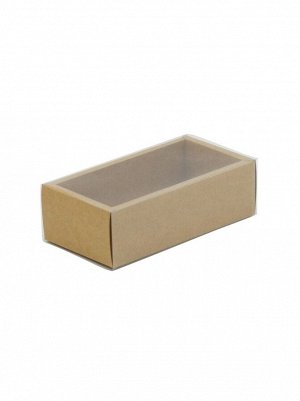 Коробка складная 15 х8,2 х h5 см с PVC крышкой крафт HS-47-4