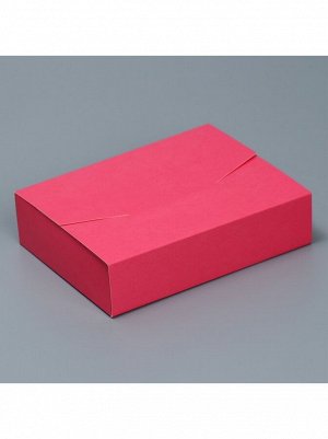 Коробка складная 16 х12 х4 см конверт Розовая