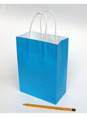 Пакет крафт 15 х21 х8 см цвет голубой HS-45-2