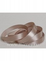 Лента атлас 1,5 см х25 ярд Элит цвет тауповый