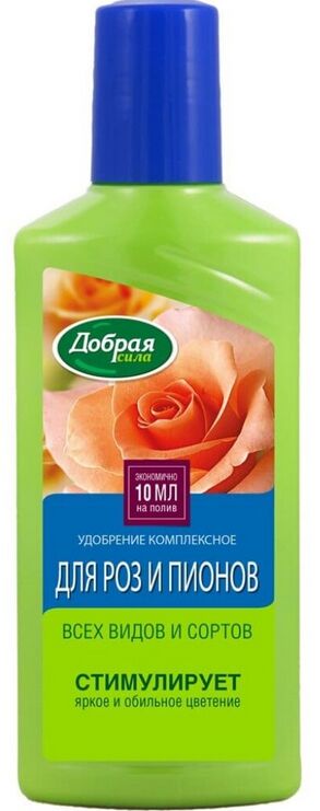 Удобрение Добрая сила Роз и Пионов 250мл (1уп/24шт) min 5шт