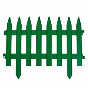 Ограждение декоративное, 35x210 см, 5 секций, пластик, зелёное, GOTIKA, Greengo