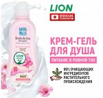 LION &quot;Shokubutsu&quot; Крем-гель для душа 500мл &quot;Сакура и молочко Хоккайдо&quot; /12шт/ Таиланд