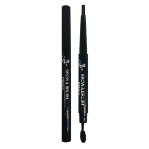 FFLEUR BR-152 Карандаш для бровей с щеточкой BLACK серии BROW+BRUSH PENCIL