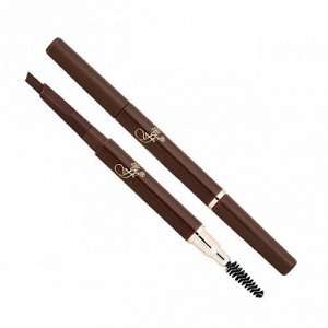 FFLEUR ES-412 Карандаш для бровей с щеточкой автоматический DARK BROWN серии EYE MAKE UP