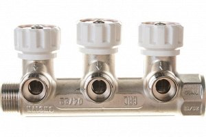 Коллектор с регулирующими вентилями 3/4", 3 x 1/2", VTc.570.N.0503