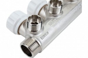 Коллектор с регулирующими вентилями 3/4", 4 х 1/2" VTc.570.N.0504