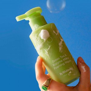 Энзимное средство для умывания с зелёным чаем, By Wishtrend Green Tea & Enzyme Milky Foaming Wash, 140мл