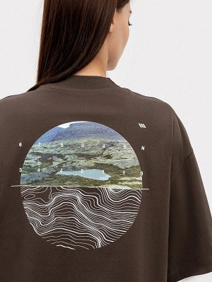 ФУТБОЛКА ЖЕНСКАЯ КОРИЧНЕВАЯ