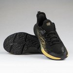 Кроссовки беговые на шнурках для детей черно-золотистые AT Flex Run KALENJI