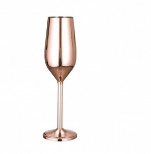 Бокал для шампанского 210 мл, цвет розовый