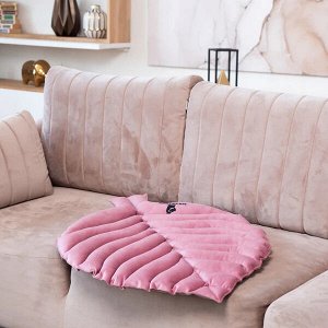 Лежанка Mr.Kranch для собак Листочек средняя двусторонняя, размер 90х65х5см, розовая