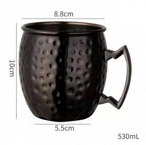 Кружка из нержавеющей стали 530 мл, цвет черный