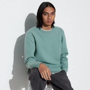 UNIQLO - стильный свитер с круглым вырезом - 52 GREEN