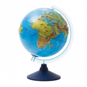 Глобус физико-политический рельефный Globen, 25см, интерактивный, с подсветкой от батареек
