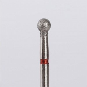 Фреза алмазная для маникюра «Шар», мелкая зернистость, 3,5 мм, в пластиковом футляре