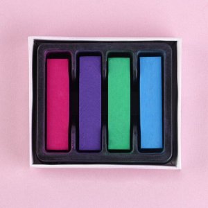 Мелки для волос «Цветное настроение», 4 цвета