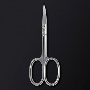 Ножницы маникюрные «Premium», загнутые, широкие, 9,3 см, на блистере, цвет серебристый