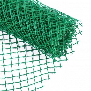 Сетка садовая, 0.5 x 5 м, ячейка ромб 15 x 15 мм, пластиковая, зелёная, Greengo, в рулоне