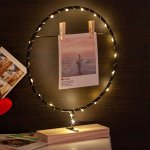 Фоторамка с прищепкой для фото и диодами &quot;Circle loft&quot; 27х21,5х5,5см FH712