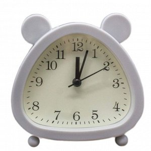 Часы-будильник "Cute ears" 11х11х4см, цв.серый WF2203-02